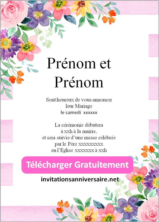 faire part de mariage en pdf