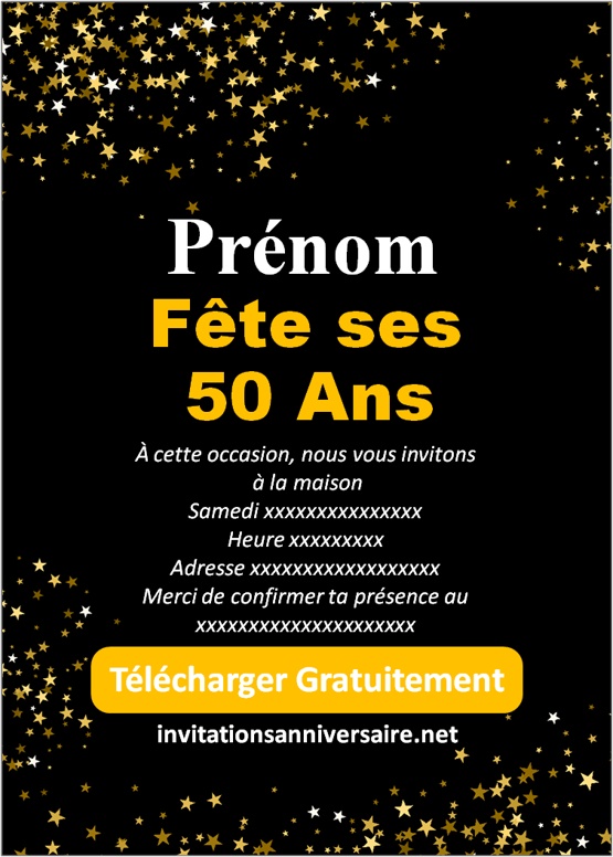 carte invitation anniversaire adulte gratuite