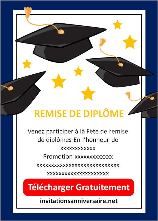 invitation remise de diplome