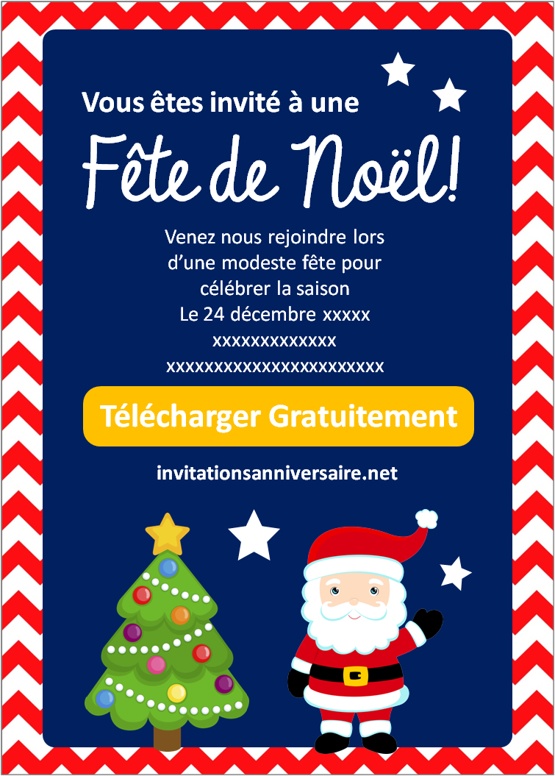 modèle invitation noël gratuit