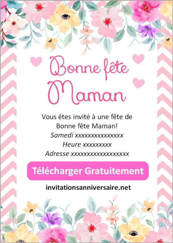 Invitations pour la fête des mères