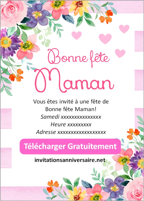 Invitations pour la fête des mères